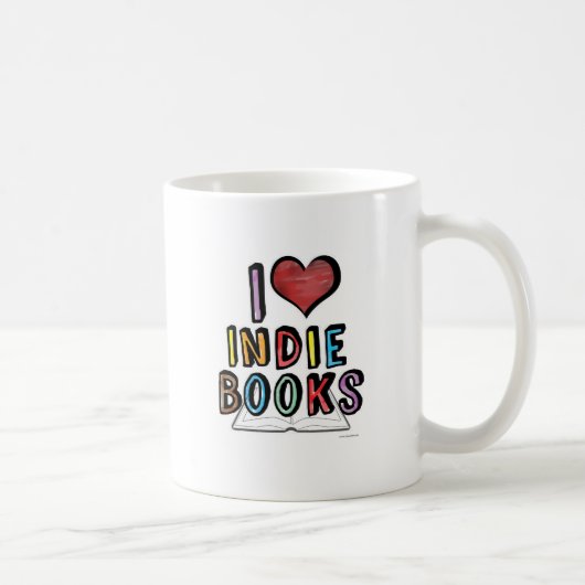 I Liebe Indie Books Cool Reader Slogan Kaffeetasse (Rechts)