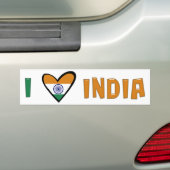 I Liebe Indien Autoaufkleber (Auf Auto)