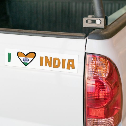 I Liebe Indien Autoaufkleber (Auf Lkw)