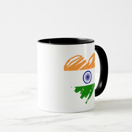 I Liebe Indien - Indische Flaggenform Herzform Tasse (VorderseiteRechts)