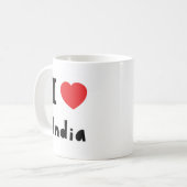 I Liebe Indien Kaffeetasse (Vorderseite Links)