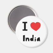 I Liebe Indien Magnet (Vorderseite/Rückseite)