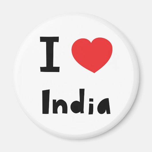 I Liebe Indien Magnet (Vorne)