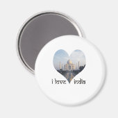 I Liebe Indien mit Taj Mahal Magnet (Vorderseite/Rückseite)