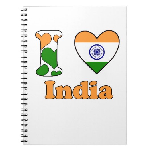 I Liebe Indien Notizblock (Vorderseite)