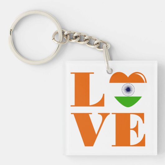 I Liebe Indien Schlüsselanhänger (Vorderseite)
