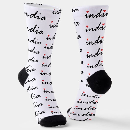 I Liebe Indien Socken (Gewinkelt)