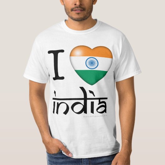 I Liebe Indien T-Shirt (Vorderseite)