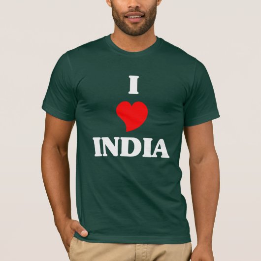 I Liebe Indien T-Shirt (Vorderseite)