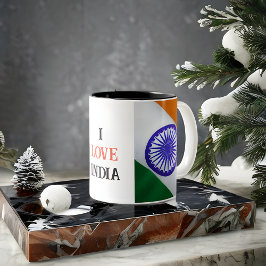 I LIEBE INDIEN ZWEIFARBIGE TASSE