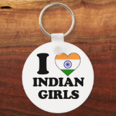 I Liebe indische Mädchen Schlüsselanhänger (Vorderseite)