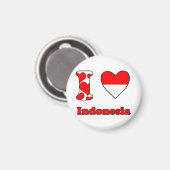 I Liebe Indonesien Magnet (Vorderseite/Rückseite)
