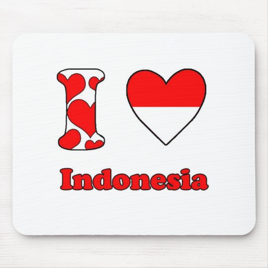 I Liebe Indonesien Mousepad (Vorne)
