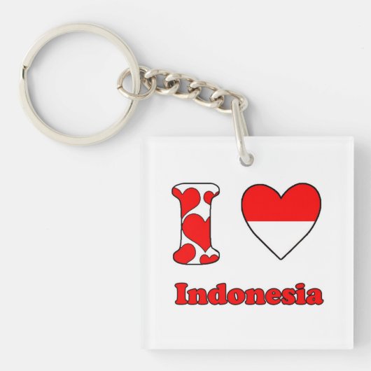 I Liebe Indonesien Schlüsselanhänger (Vorderseite)