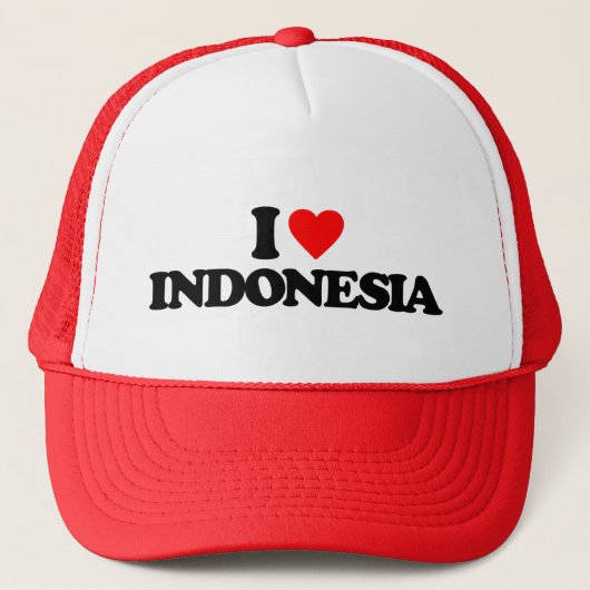 I LIEBE INDONESIEN TRUCKERKAPPE (Vorderseite)