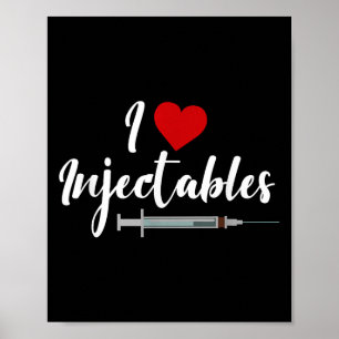 I Liebe Injektionstafeln Lippenfüller ästhetische  Poster
