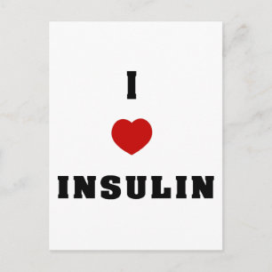 I Liebe Insulin Postkarte