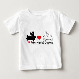 I Liebe-Inter-rassische Paare Baby T-shirt