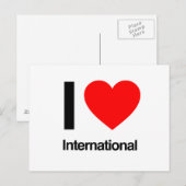 i Liebe international Postkarte (Vorne/Hinten)