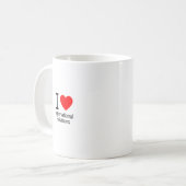 I Liebe Internationale Beziehungen Kaffeetasse (Vorderseite Links)