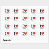 I ❤️ Liebe Internationale Beziehungen STICKER (Blatt)