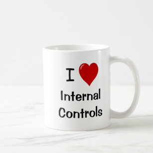 I Liebe-interne Kontrollen - Doppeltes versah mit Kaffeetasse