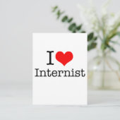 I Liebe Internist Postkarte (Stehend Vorderseite)