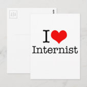 I Liebe Internist Postkarte (Vorne/Hinten)