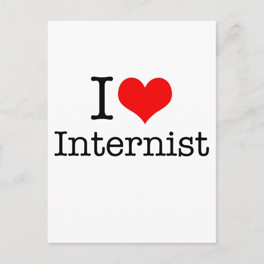 I Liebe Internist Postkarte (Vorderseite)