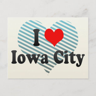 I Liebe Iowa City, Vereinigte Staaten Postkarte