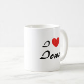 I Liebe Iowa Herz Typografie Kaffeezubereitung Tas Kaffeetasse (VorderseiteRechts)