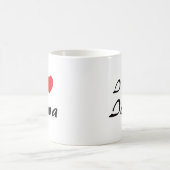 I Liebe Iowa Herz Typografie Kaffeezubereitung Tas Kaffeetasse (Mittel)