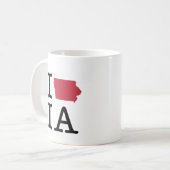 I Liebe Iowa Kaffeetasse (Vorderseite Links)