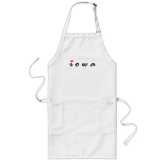 I Liebe Iowa Lange Schürze (Vorne)