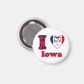 I Liebe Iowa Magnet (Vorderseite/Rückseite)