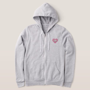 I Liebe Iowa - Pink Fade Heart Hoodie