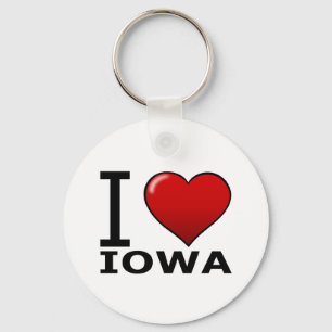 I LIEBE IOWA SCHLÜSSELANHÄNGER