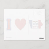 I Liebe Iowa Shapa State Flag Big Red Heart Postkarte (Rückseite)