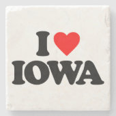 I LIEBE IOWA STEINUNTERSETZER (Vorderseite)