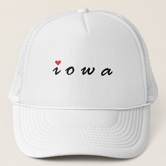 I Liebe Iowa Truckerkappe (Vorderseite)