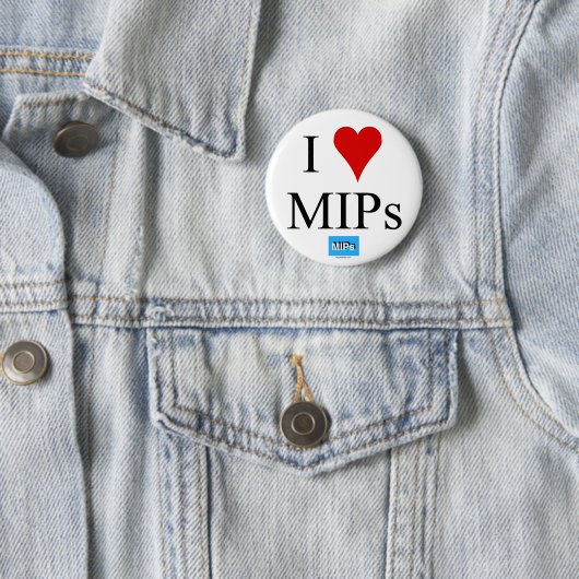 I Liebe-IPs-Taste oder -Abzeichen Button (Beispiel)