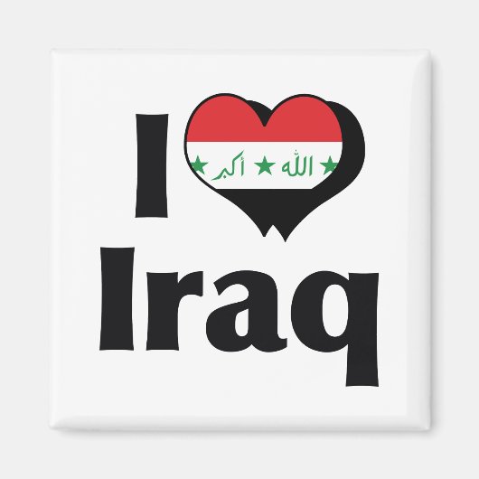 I Liebe Irak-Flagge Magnet (Vorne)