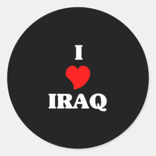 I Liebe Irak Runder Aufkleber