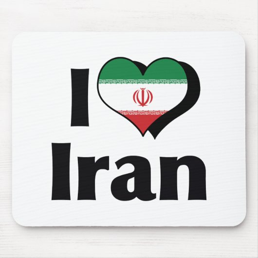 I Liebe Iran-Flagge Mousepad (Vorne)