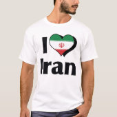 I Liebe Iran-Flagge T-Shirt (Vorderseite)