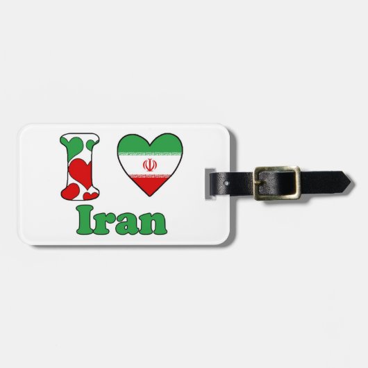 I Liebe Iran Gepäckanhänger (Vorderseite horizontal)