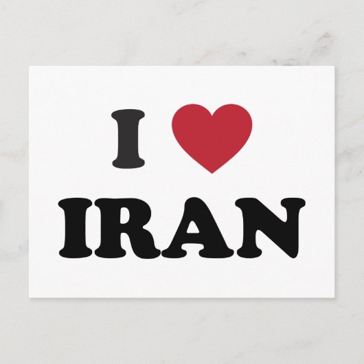 I Liebe Iran Postkarte (Vorderseite)