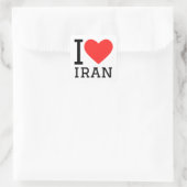 I Liebe Iran Quadratischer Aufkleber (Tasche)