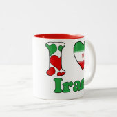 I Liebe Iran Zweifarbige Tasse (VorderseiteRechts)