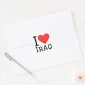I Liebe Iraq Quadratischer Aufkleber (Umschlag)
